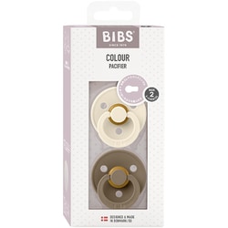 BIBS おしゃぶり カラー 2PK サイズ2 Dark Oak/Ivory BIBS120358