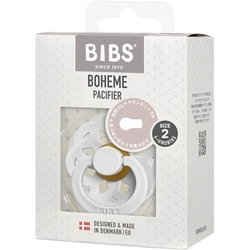 BIBS おしゃぶり ボヘミ 1PK サイズ2 White BIBS220211