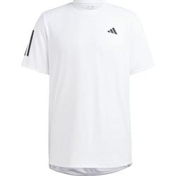 クラブ スリーストライプス テニス 半袖Tシャツ MLE72 HS3261 ホワイト J/XLサイズ [テニス 半袖シャツ メンズウェア]