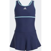 スイム ワンピース インナーメッシュブラ付き SWIM DRESS WITH INNER MESH BRA 25084 HS5296 チームネイビーブルー J140サイズ [スイミング 水着 ガールズ]