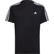 トレイン エッセンシャルズ AEROREADY スリーストライプス レギュラーフィットTシャツ TR-ES 3S SS ECL97 IC5674 ブラック/ホワイト J140サイズ [スポーツウェア トップス キッズ]