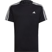 トレイン エッセンシャルズ AEROREADY スリーストライプス レギュラーフィットTシャツ TR-ES 3S SS ECL97 IC5674 ブラック/ホワイト J150サイズ [スポーツウェア トップス キッズ]