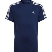 トレイン エッセンシャルズ AEROREADY スリーストライプス レギュラーフィットTシャツ TR-ES 3S SS ECL97 IC5677 ダークブルー/ホワイト J150サイズ [スポーツウェア トップス キッズ]