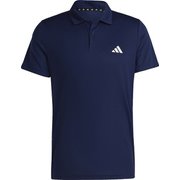 トレイン エッセンシャルズ トレーニング ポロシャツ BXH40 IB8104 ダークブルー/ホワイト J/Sサイズ [トレーニングウェア 半袖シャツ メンズ]