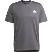 AEROREADY デザインド フォー ムーブメント 半袖Tシャツ DK436 IC7272 グレーファイブ/ホワイト J/Sサイズ [ランニングウェア シャツ メンズ]