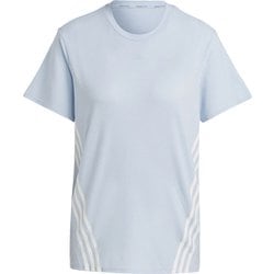 トレイン アイコンズ スリーストライプス 半袖Tシャツ TRAIN ICONS 3STEE CA028 HS2359 ブルードーン/ホワイト J/Sサイズ [トレーニングウェア 半袖シャツ レディース]