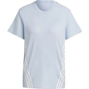 トレイン アイコンズ スリーストライプス 半袖Tシャツ TRAIN ICONS 3STEE CA028 HS2359 ブルードーン/ホワイト J/XLサイズ [トレーニングウェア 半袖シャツ レディース]