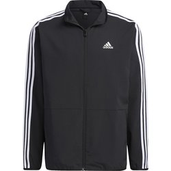 スリーストライプス レギュラーフィット ライトウーブントラックトップ MH 3S クロス ジャケット BXF54 IA9374 ブラック J/Lサイズ [トレーニングウェア ジャケット メンズ]