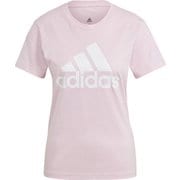 エッセンシャルズ ロゴ 半袖Tシャツ ESSENTIALS LOGO TEE 46361 GL0726 クリアピンク/ホワイト J/Sサイズ [スポーツウェア 半袖シャツ レディース]