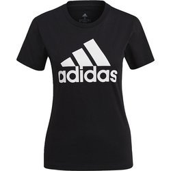 エッセンシャルズ ロゴ 半袖Tシャツ ESSENTIALS LOGO TEE 46361 GL0722 ブラック/ホワイト J/Sサイズ [スポーツウェア 半袖シャツ レディース]