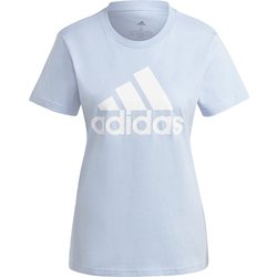 エッセンシャルズ ロゴ 半袖Tシャツ ESSENTIALS LOGO TEE 46361 IC0637 ブルードーン/ホワイト J/Mサイズ [スポーツウェア 半袖シャツ レディース]