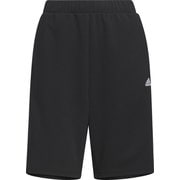 シーズナル スポーツウェア スリーストライプス ルーズフィット ダブルニットショーツ BUJ24 IA5217 ブラック/ブラック J/Lサイズ [スポーツウェア ショートパンツ レディース]