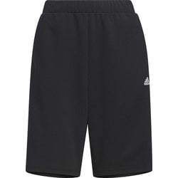 シーズナル スポーツウェア スリーストライプス ルーズフィット ダブルニットショーツ BUJ24 IA5217 ブラック/ブラック J/XLサイズ [スポーツウェア ショートパンツ レディース]