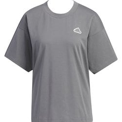 ルーズフィット 半袖Tシャツ WORDING SS TEE BWE93 IA5250 グレーフォー J/Lサイズ [スポーツウェア 半袖シャツ レディース]