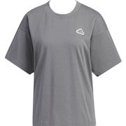 ルーズフィット 半袖Tシャツ WORDING SS TEE BWE93 IA5250 グレーフォー J/Mサイズ [スポーツウェア 半袖シャツ レディース]