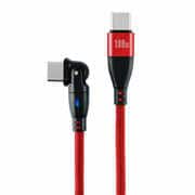 180°回転コネクター搭載 最大PD100W充電対応 Type-C to Type-Cケーブル 1.0m レッド 180RPD-10M-RD