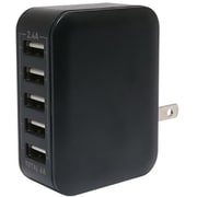 軽量 AC充電器 最大出力2.4A USB-A×5 スマートIC搭載 5台同時充電可能 黒 IPA-60U2/BK