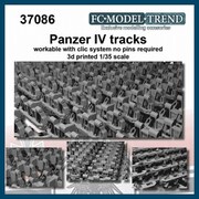 FC37086 WWII ドイツ III号/IV号戦車 クリッカブル連結可動履帯 [1/35スケール プラモデルパーツ]