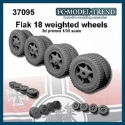 FC37095 WWII ドイツ Flak 18対空高射砲 自重変形タイヤホイール 8個入 [1/35スケール プラモデルパーツ]