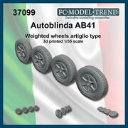 FC37099 WWII イタリア アウトブリンダ AB41 装甲車 アルティグリオ型自重変形タイヤホイール 4個入 [1/35スケール プラモデルパーツ]