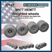 FC37127 現用 アメリカ M977HEMTT 重高機動戦術トラック 自重変形タイヤホイール 8個入 [1/35スケール プラモデルパーツ]