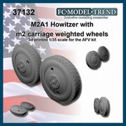 FC37132 WWII アメリカ M2A1 105mm榴弾砲 M2砲架型 自重変形タイヤホイール 2個入/AFVクラブ用 [1/35スケール プラモデルパーツ]