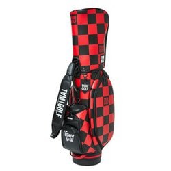TGBC01C101RDBK [Checkered pt CART CADDIE BAG 9インチ 口枠：5分割 RDBK]
