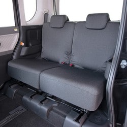 NN-4540 [ストレッチニットシートカバー サイズ（適合）：軽自動車後席用フリーサイズ2枚セット ブラック]