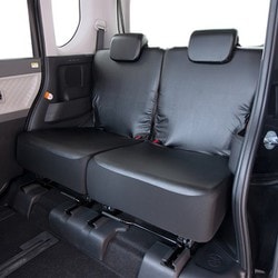 NN-2370 [ストレッチレザーシートカバー サイズ（適合）：軽自動車後席用フリーサイズ2枚セット ブラック]