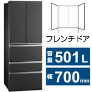 AQR-TXA50N（K） [冷蔵庫 TXシリーズ（501L・幅70cm・フレンチドア（観音開き）・5ドア・マットクリアブラック）]