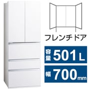 AQR-TXA50N（W） [冷蔵庫 TXシリーズ（501L・幅70cm・フレンチドア（観音開き）・5ドア・マットクリアホワイト）]