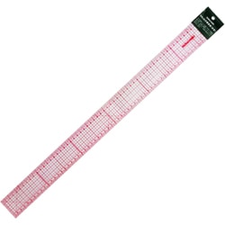 60cm 軟質方眼定規 赤 KMS-01