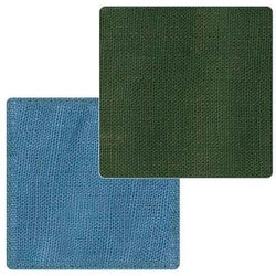 コースター 10cm リンネ Linne リバーシブル 麻 布 無地 グリーン×ブルー 1枚 0118094