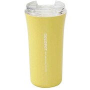 タンブラー 385ml ココポット ふた付き おしゃれ ボトル プラスチック 日本製 ライトレモン T-86371