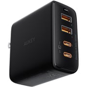 USB急速充電器 Omnia II Mix 100W USB PD(パワーデリバリー)/QC(クイックチャージ)対応 USB-A×2/USB-C×2 GaN搭載 折りたたみ式プラグ採用 ブラック PA-B7T-BK