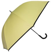 長傘 晴雨兼用 OUTDOOR PRODUCTS 65cm 無地ロゴ パイピング ジャンプ式 遮光・遮蔽99%以上カット ライトイエロー 10002510