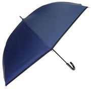 長傘 晴雨兼用 OUTDOOR PRODUCTS 65cm 無地ロゴ パイピング ジャンプ式 遮光・遮蔽99%以上カット ネイビー 10002510