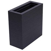 ゴミ箱 バスク 木製 スリム カバー付き 8.5L ブラック