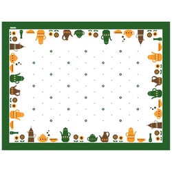 テーブルクロス 120×150cm スカンジナビア オーレ 撥水 樹脂 日本製 グリーン