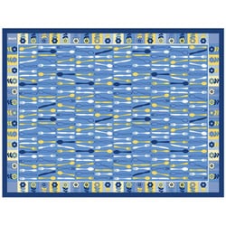テーブルクロス 120×150cm スカンジナビア ネスナ 撥水 樹脂 日本製 ブルー