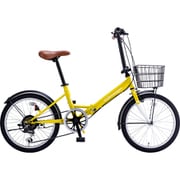 折りたたみ自転車 20インチ 6段変速 イエロー 23VW-206G-YELLOW