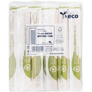 元禄 割り箸 紙 完封 植林 個包装 楊枝なし 100膳 20.3cm PK-023