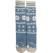 ピーナッツコラボレーション ジュニアソックス PEANUTS COLLABORATION JR SOCKS SNJK1022 サックス JFサイズ(19-23cm) [スキーソックス ジュニア]