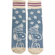 ピーナッツコラボレーション キッズソックス PEANUTS COLLABORATION KIDS SOCKS SNJK2008 サックス KFサイズ(14-18cm) [スキーソックス キッズ]