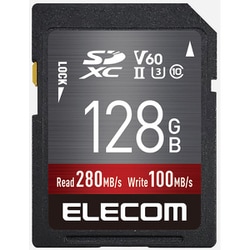 SDXCカード 128GB Class10 UHS-II U3 V60 最大読込速度280MB/s 最大書込100MB/s 防水 IPX7準拠 4K動画に最適 データ復旧サービス付 MF-FS128GU23V6R