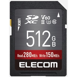SDXCカード 512GB Class10 UHS-II U3 V60 最大読込速度280MB/s 最大書込150MB/s 防水 IPX7準拠 4K動画に最適 データ復旧サービス付 MF-FS512GU23V6R
