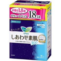 ロリエ しあわせ素肌 多い夜用 30cm 羽つき 18個入 [生理用ナプキン]
