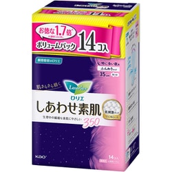 ロリエ しあわせ素肌 特に多い夜用 35cm 羽つき 14個入 [生理用ナプキン]