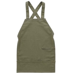 アウトドア エプロン バッククロス 63cm ワーク キャンバス 10oz オリーブ HN041