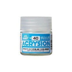 水性カラー アクリジョン N40 つや消し添加剤 フラットベース [模型用塗料]